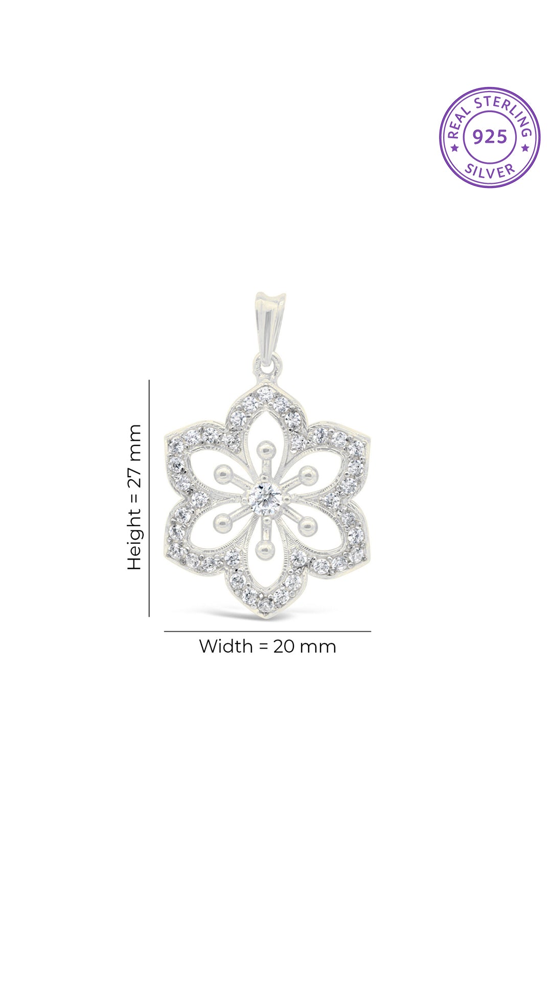 Daisy Zircon Pendant