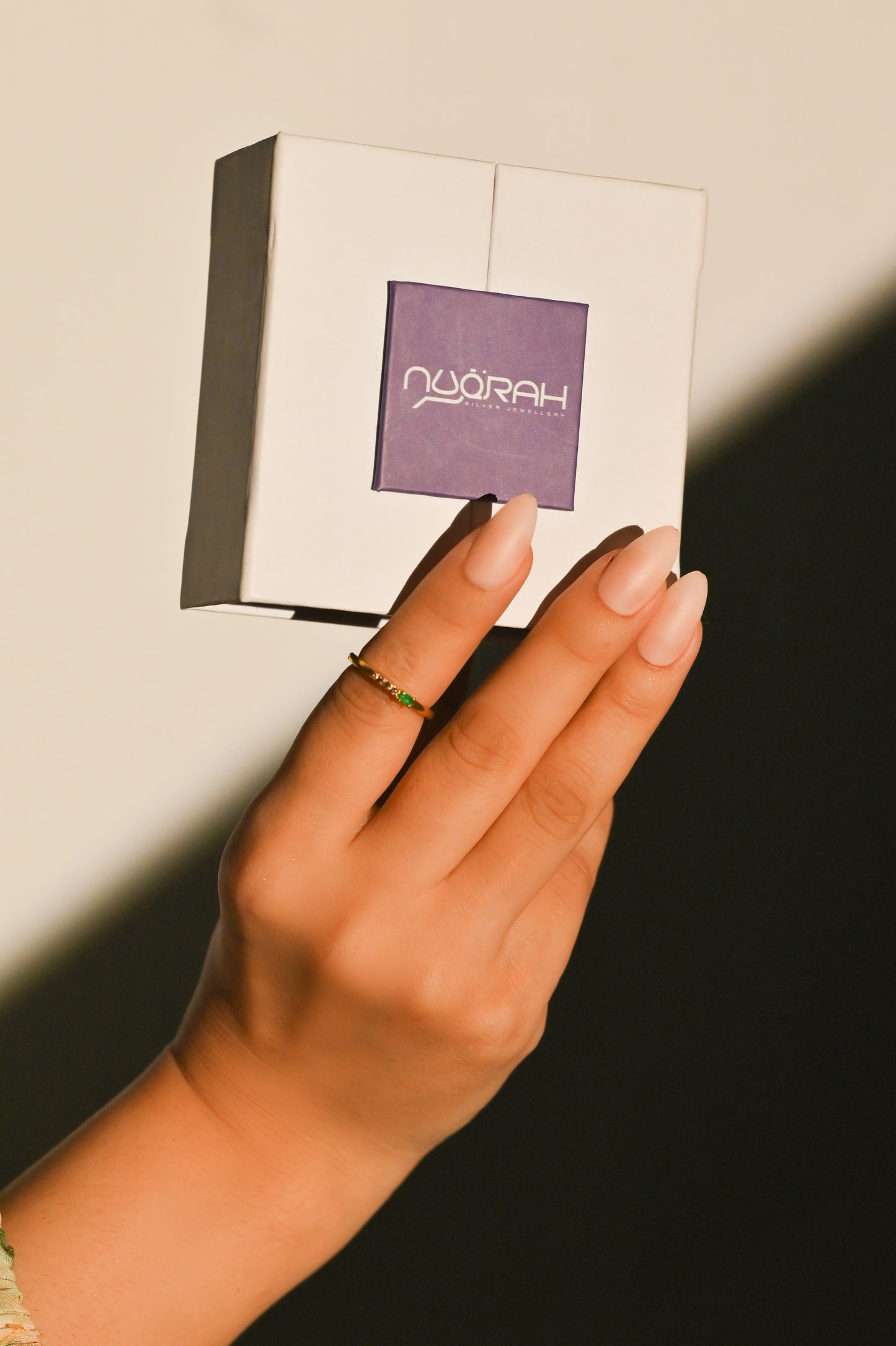 Emerald Minimalist Ring