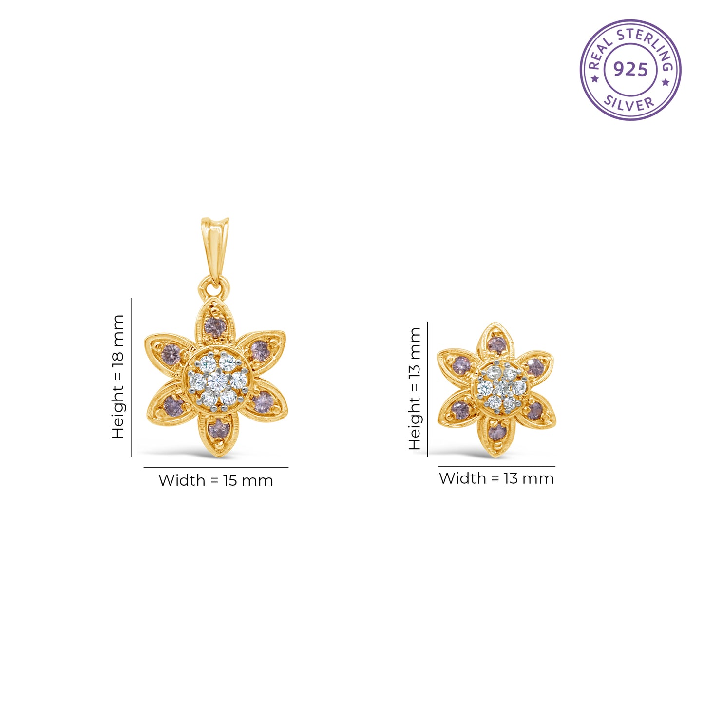Floral Zircon Set