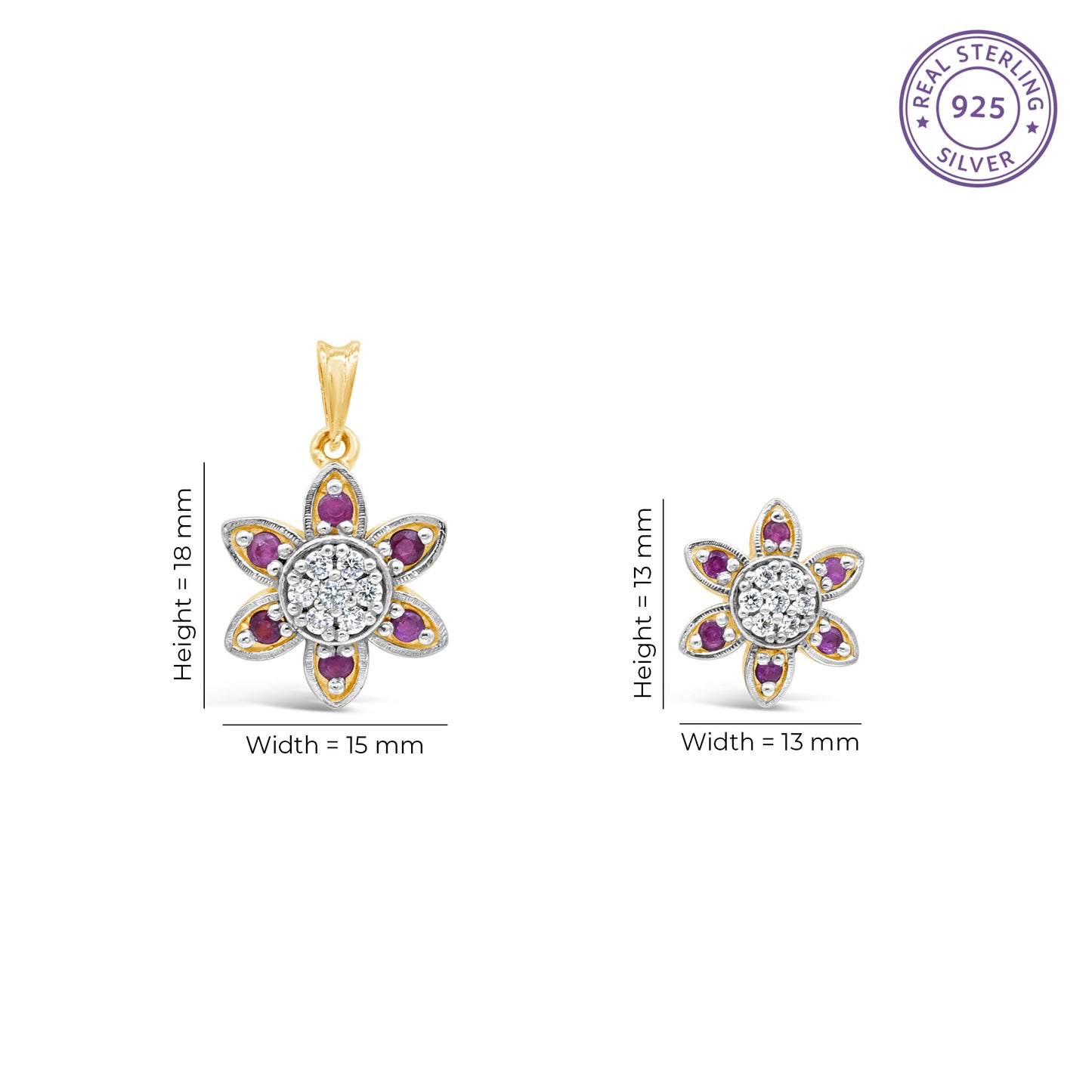 Floral Zircon Set