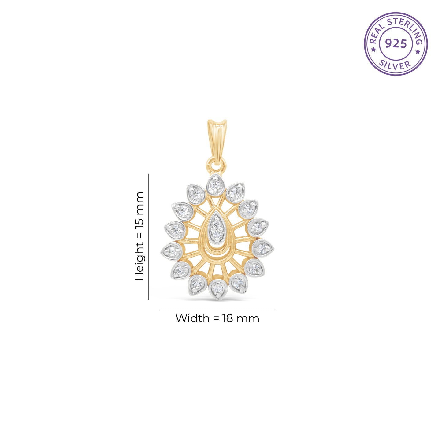 Teardrop Filigree Pendant
