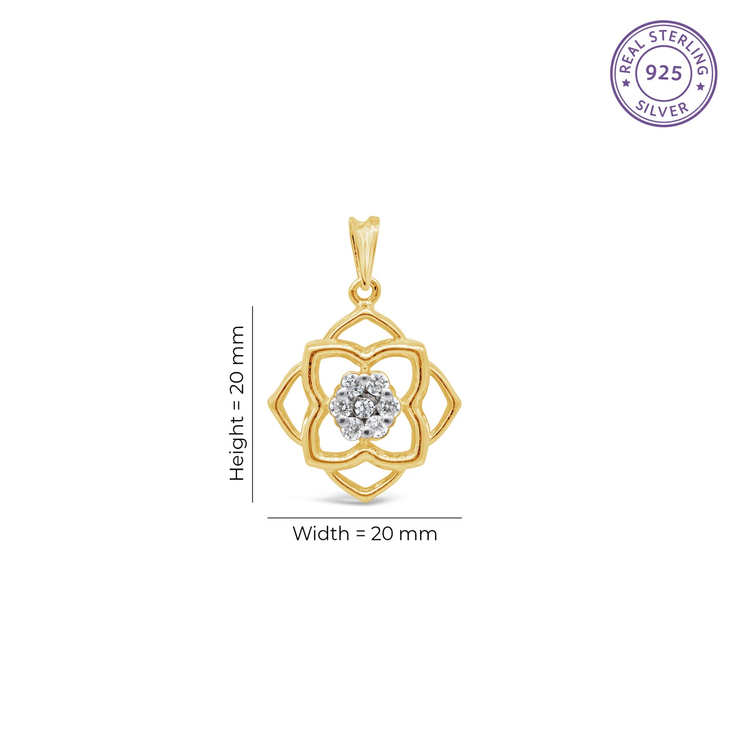 Quatrefoil Flower Pendant
