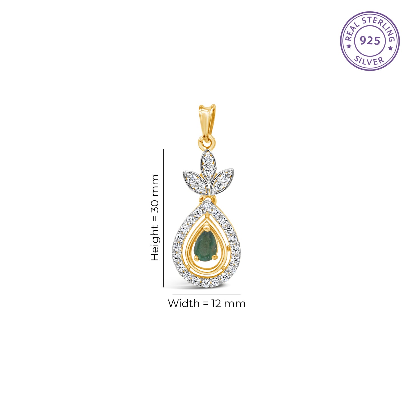 Teardrop Emerald Pendant