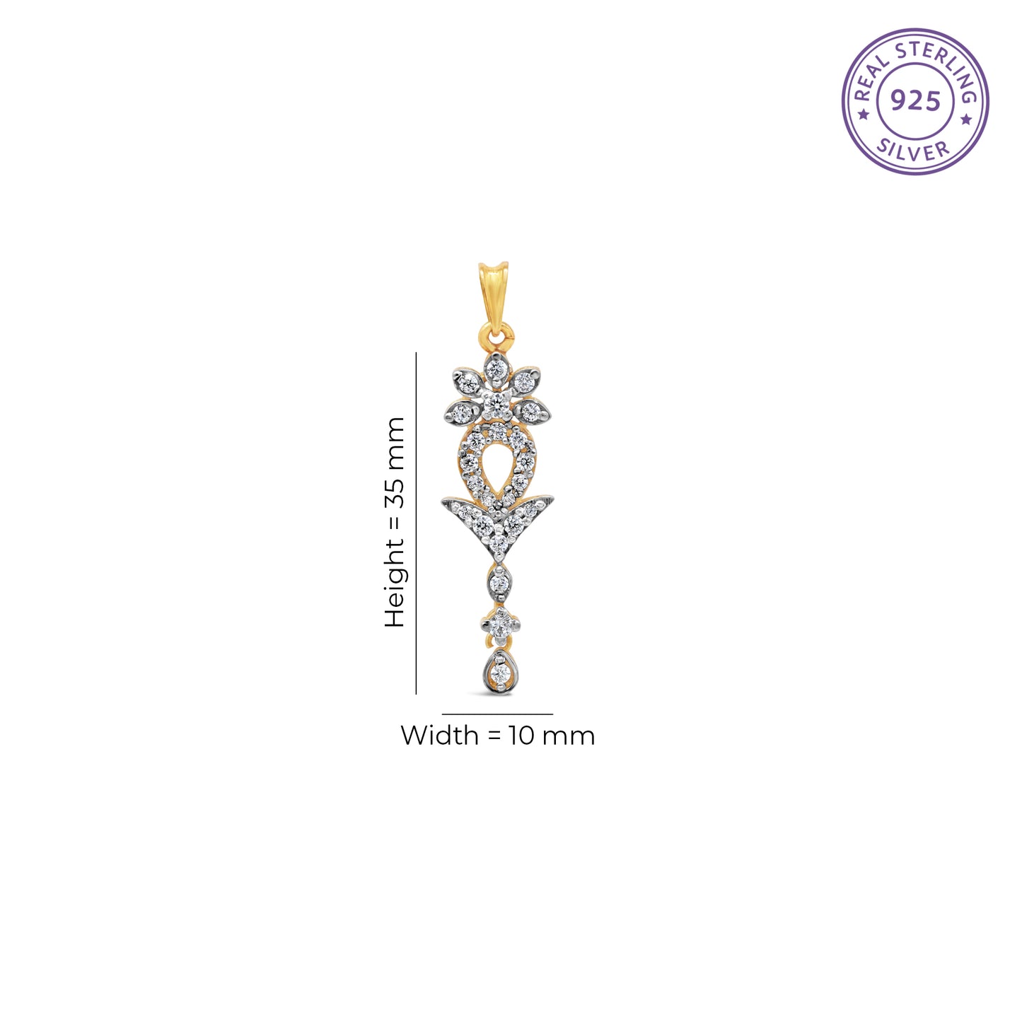 Dangly Zircon Pendant
