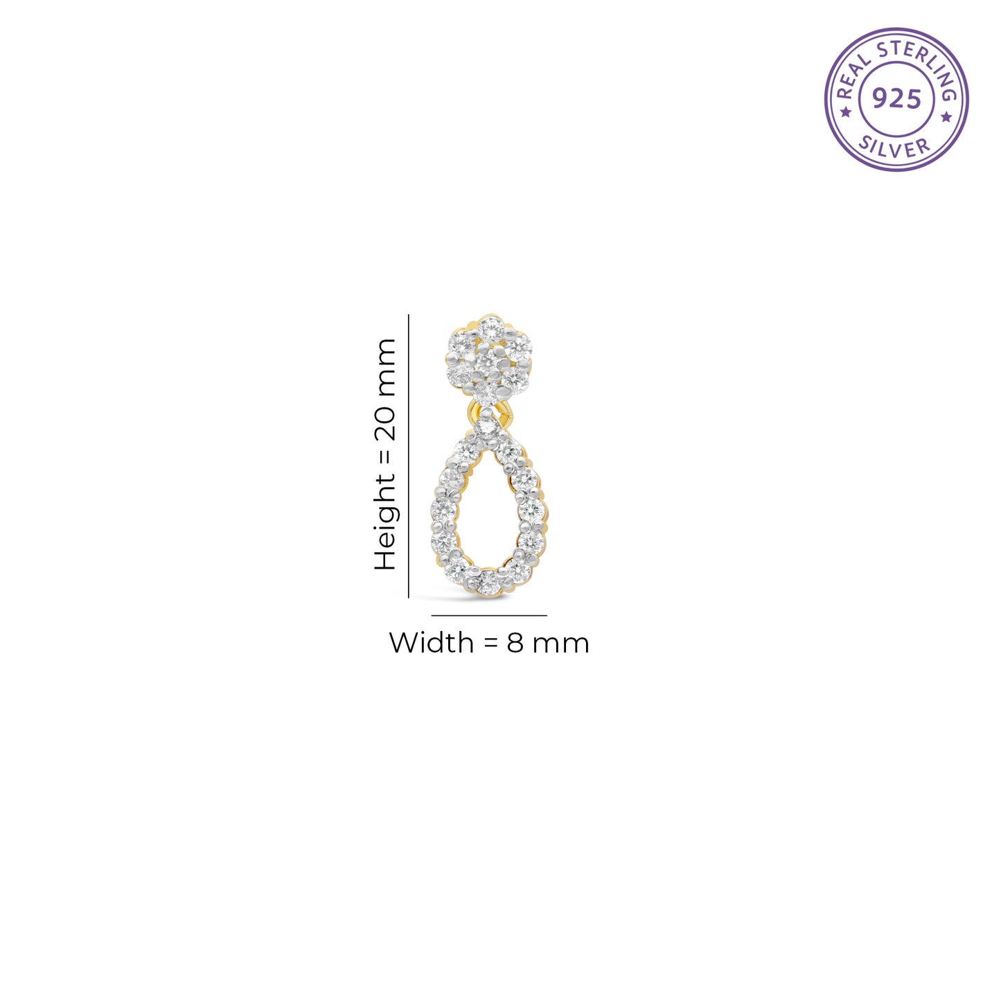 Zircon Teardrop Earrings
