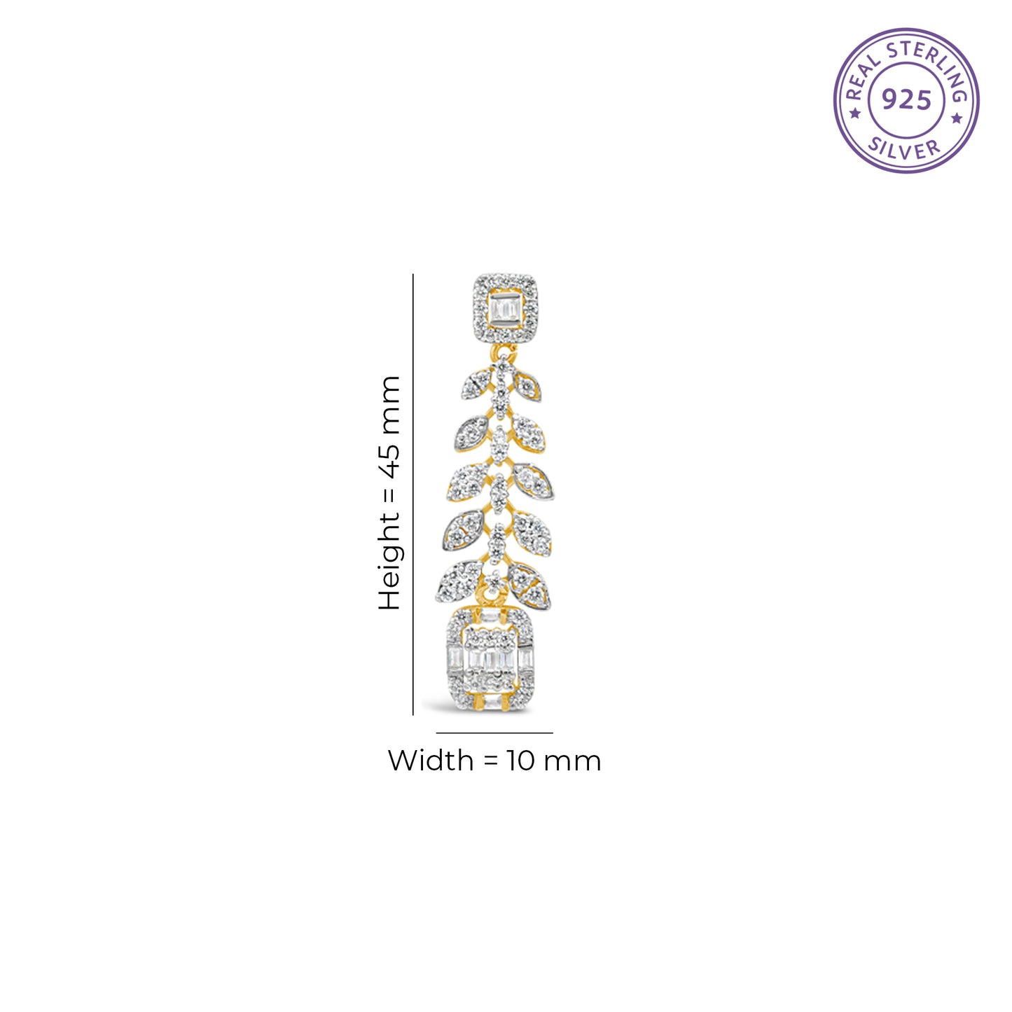 Zircon Chandelier Earrings