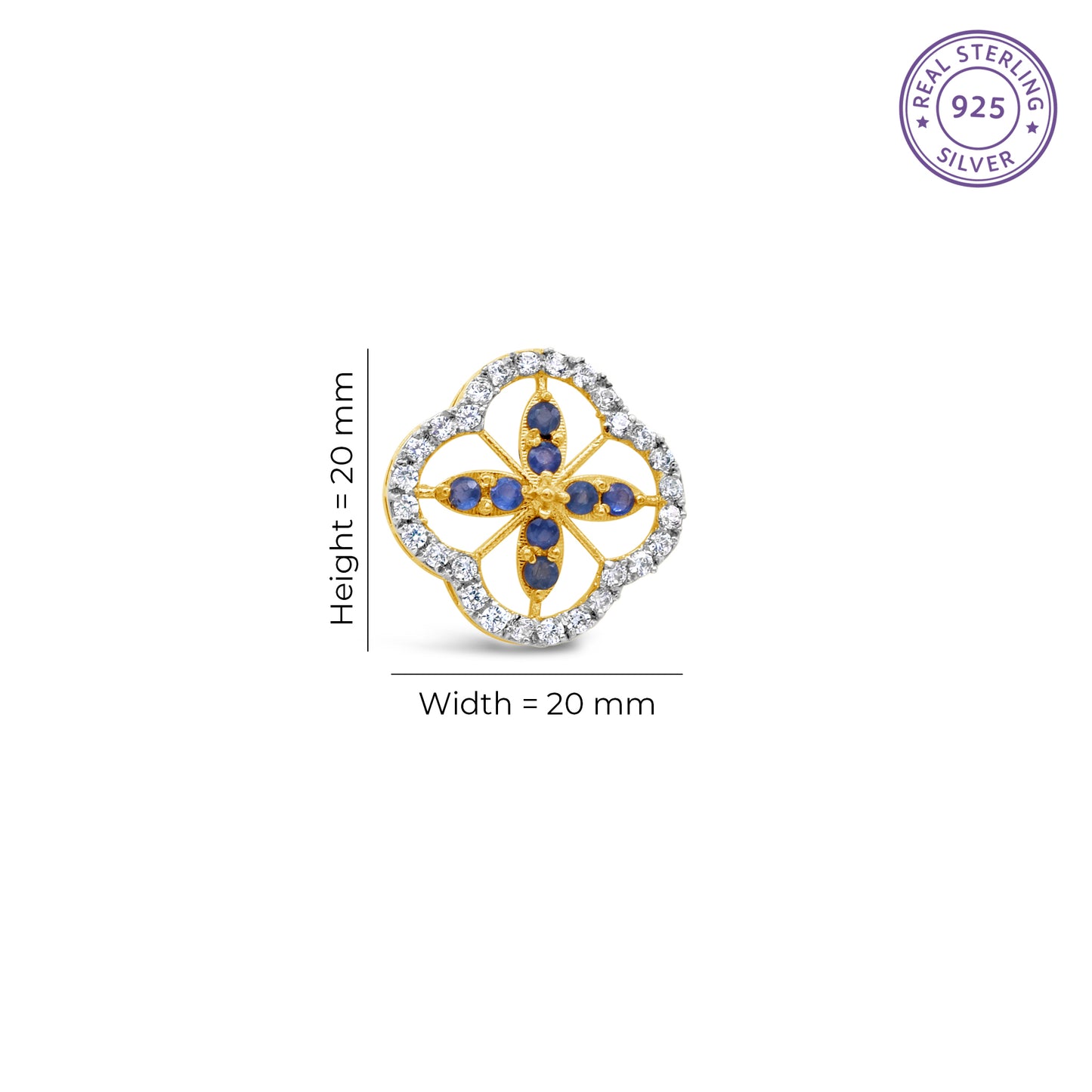 Quatrefoil Sapphire Tops