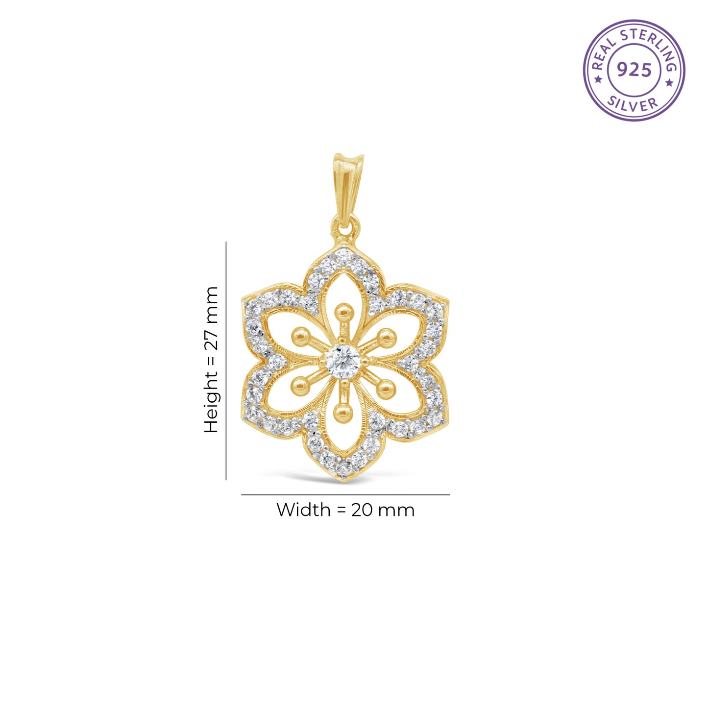 Daisy Zircon Pendant