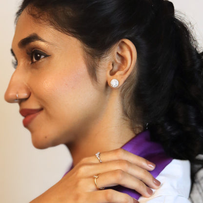 Zircon Silver Studs
