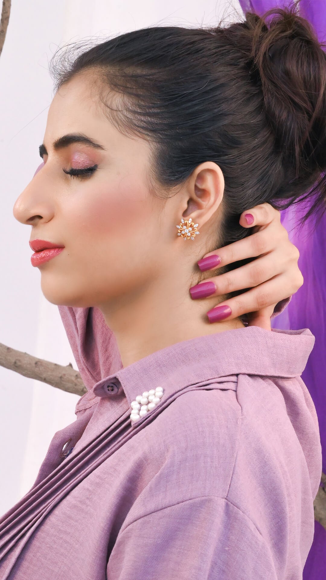 Zircon Floral Pendant