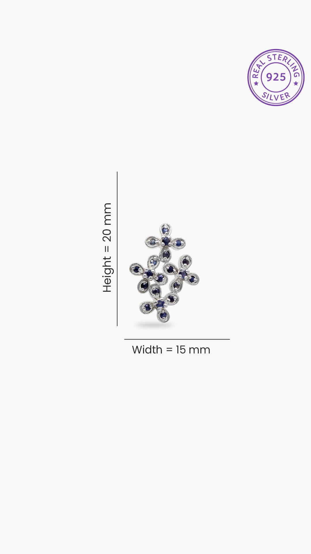 925 Sterling Silver Blossom Earrings for women