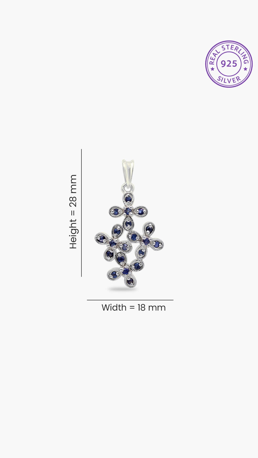 925 Sterling Silver Blossom Pendant for women