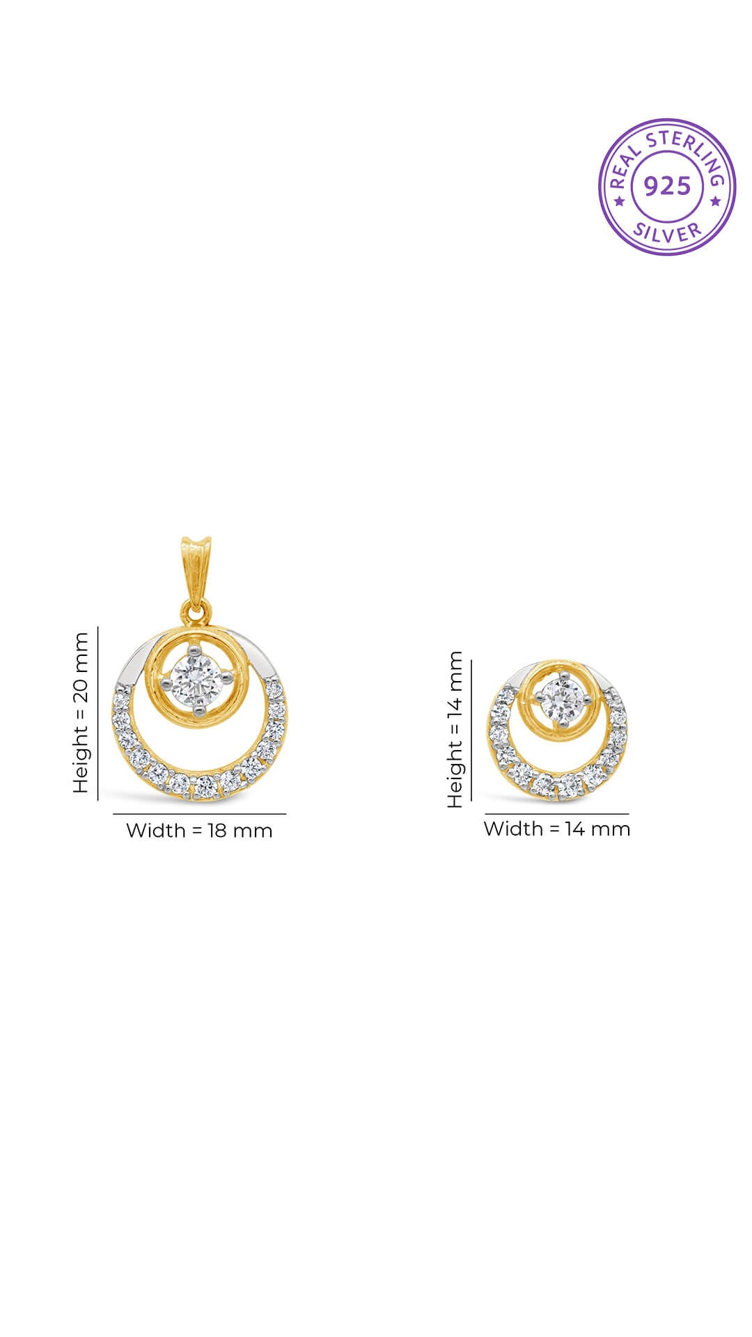 Crescent Zircon Set