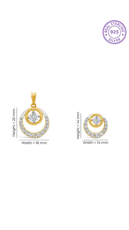 Crescent Zircon Set
