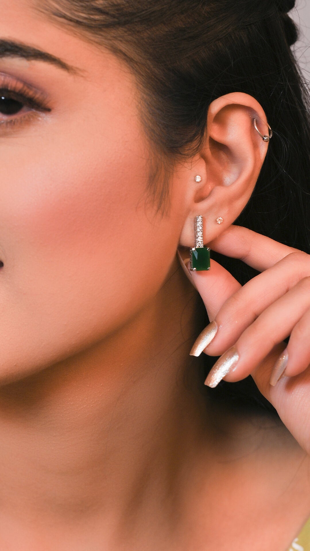 Cubic Drop Earrings