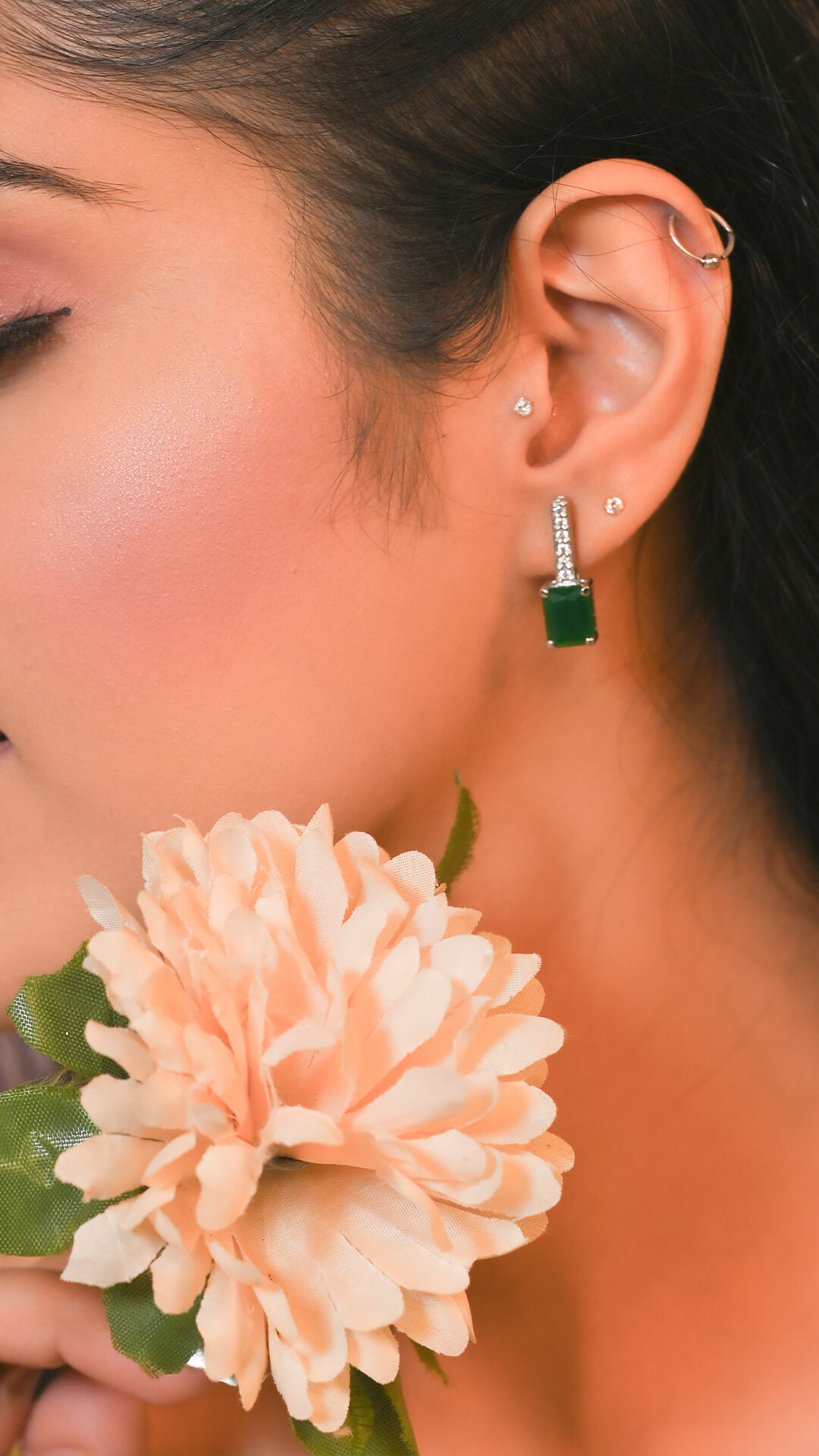 Cubic Drop Earrings
