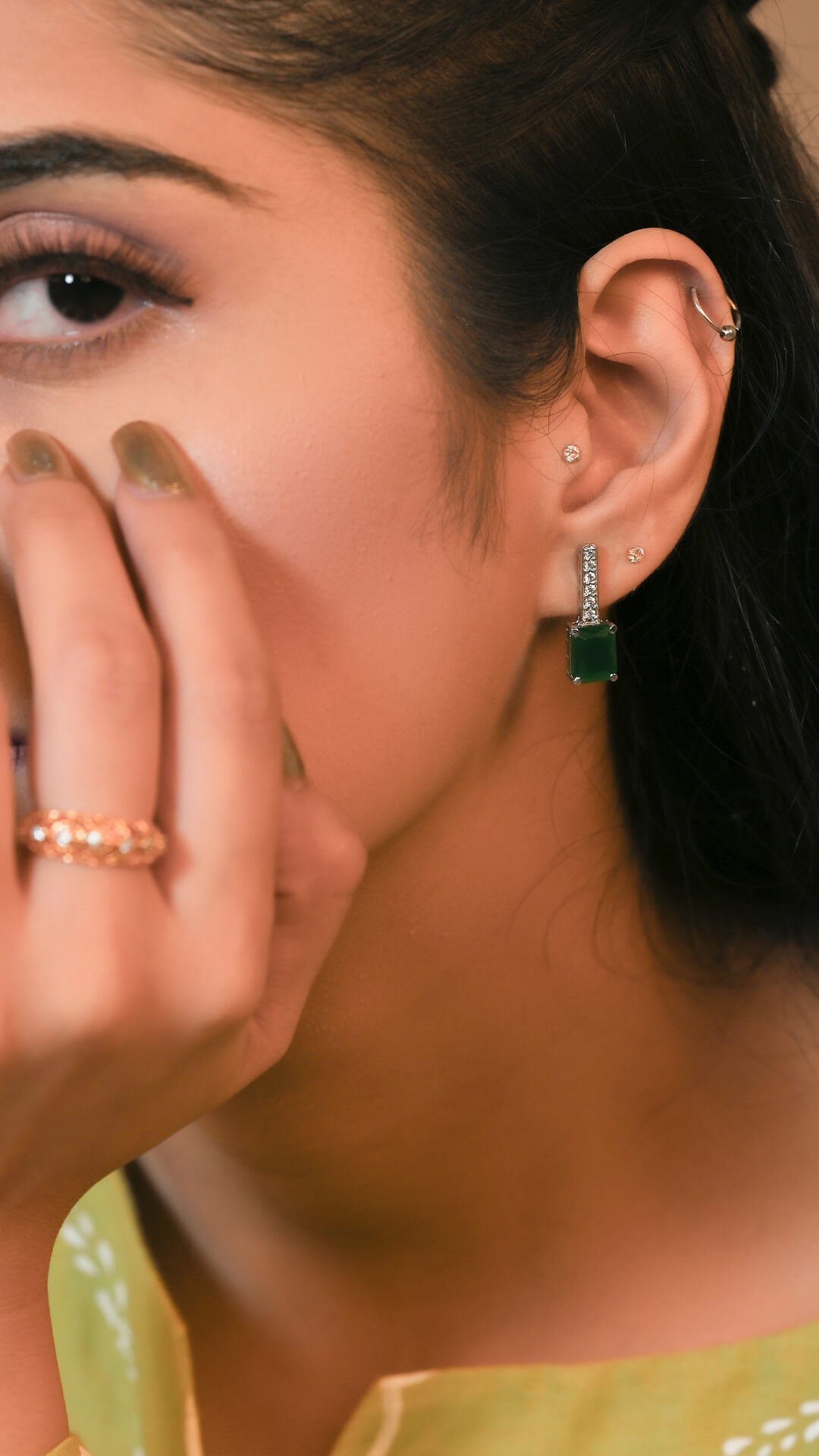 Cubic Drop Earrings