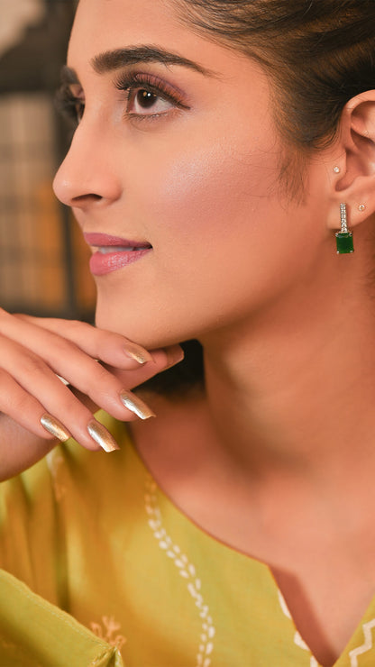 Cubic Drop Earrings