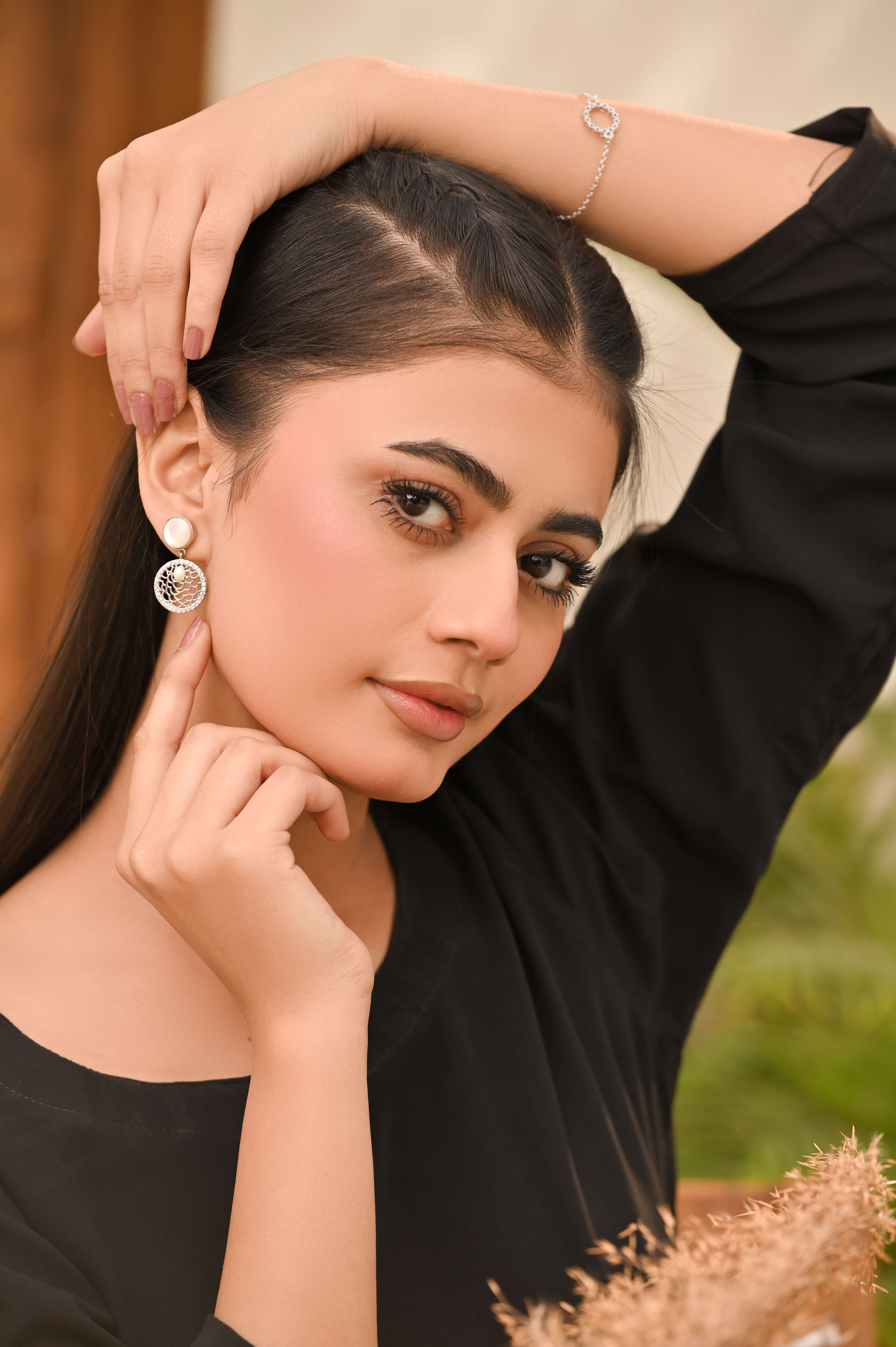 Lattice Pearl Earrings