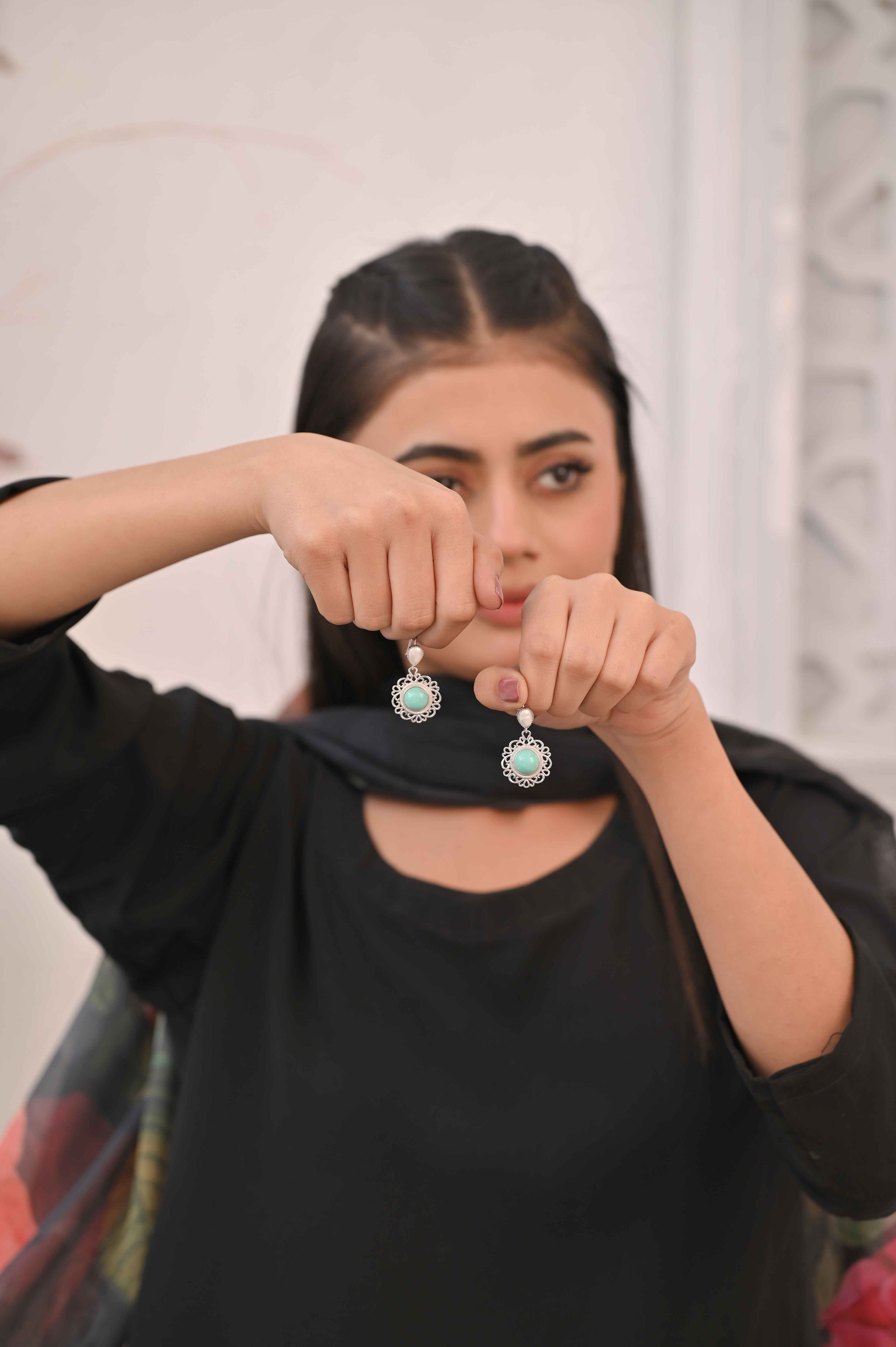 Lagoon Silver Earrings