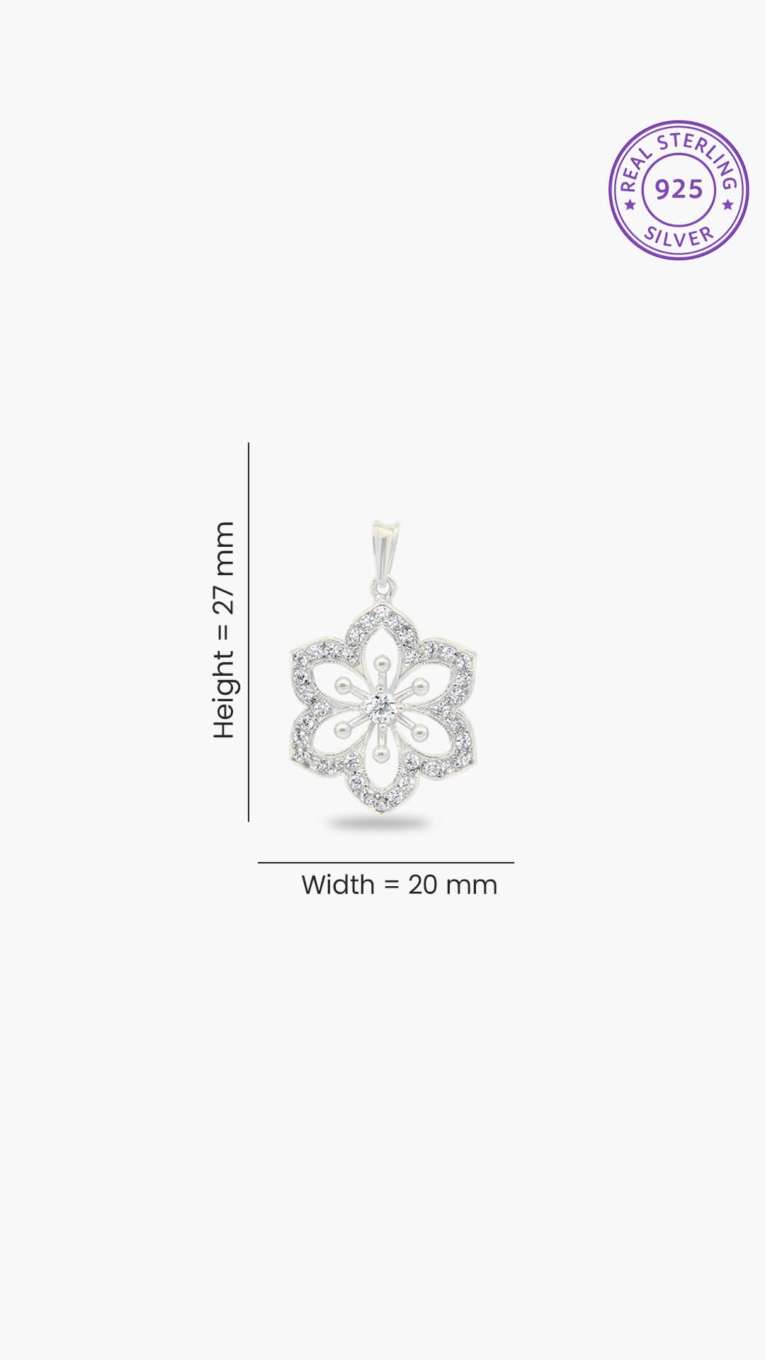 Daisy Zircon Pendant