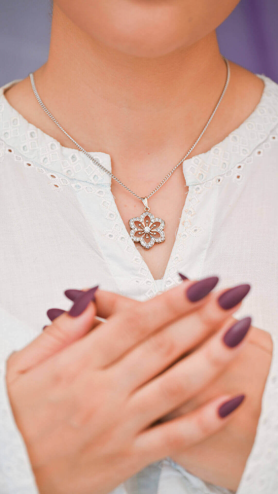 Daisy Zircon Pendant