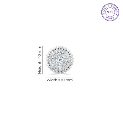 Zircon Silver Studs