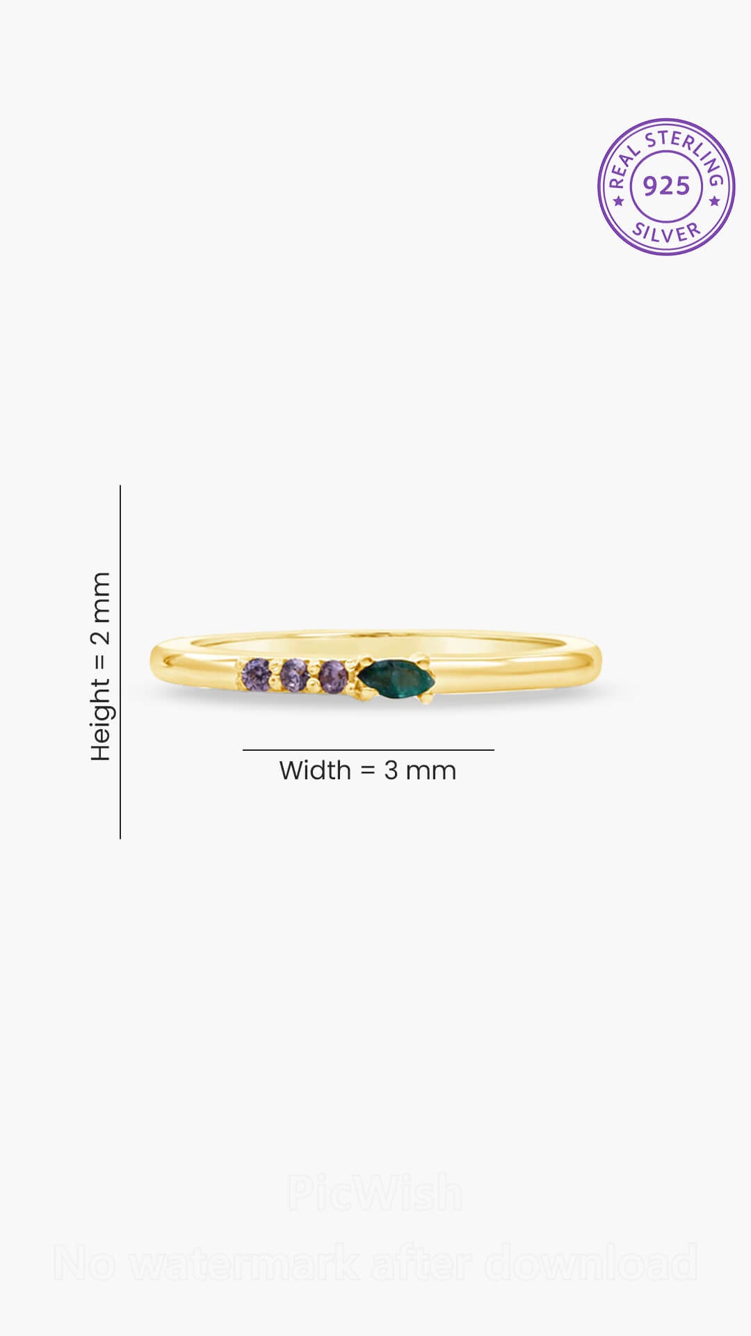 Emerald Minimalist Ring