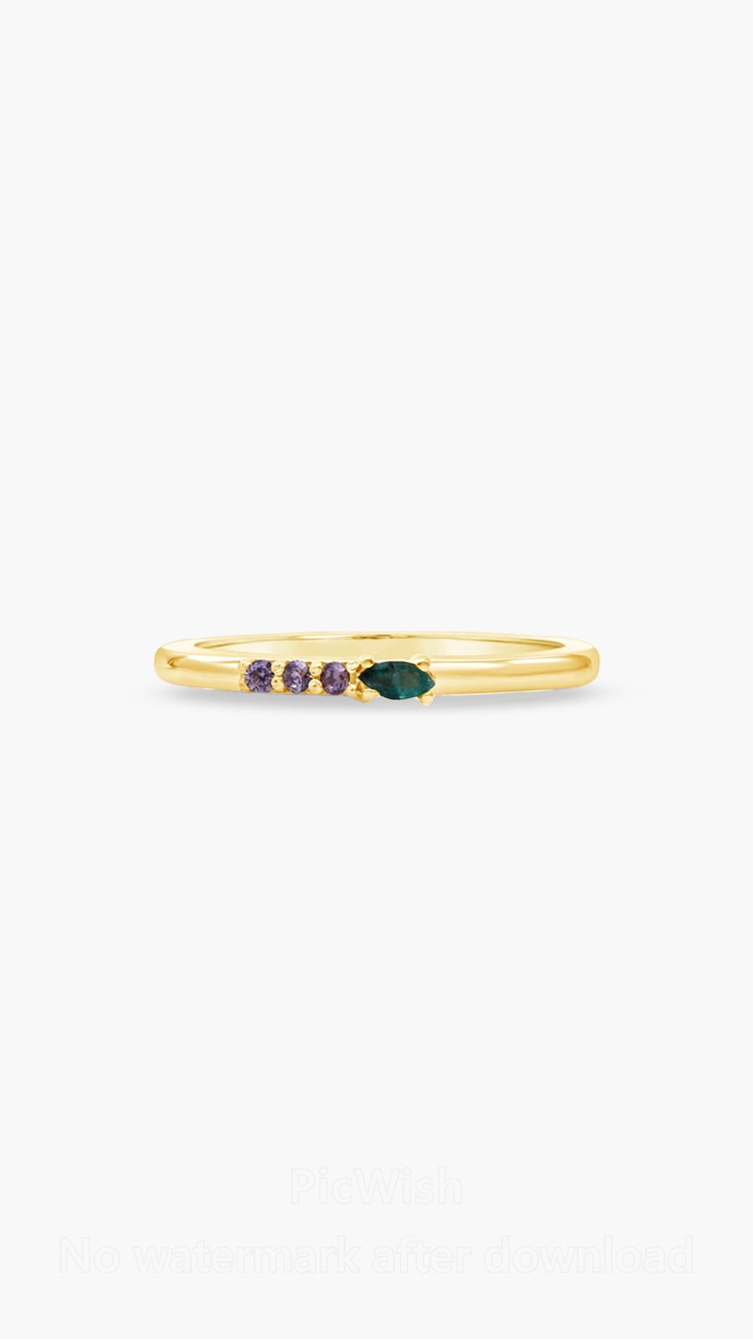 Emerald Minimalist Ring