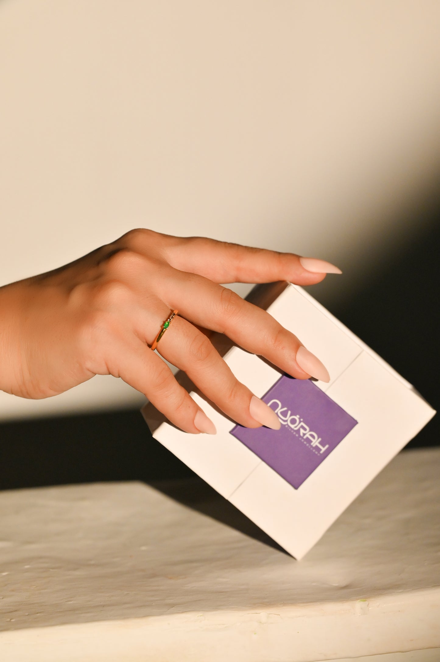 Emerald Minimalist Ring