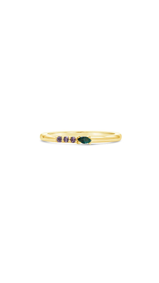 Emerald Minimalist Ring