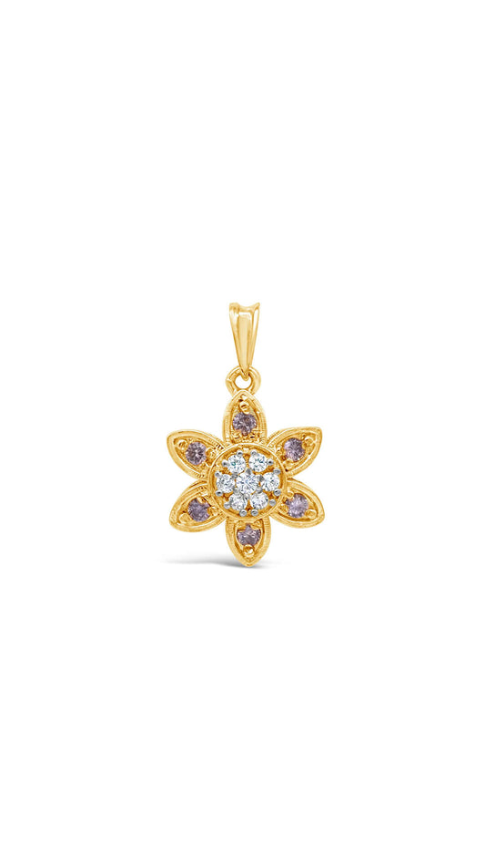 Floral Zircon Pendant