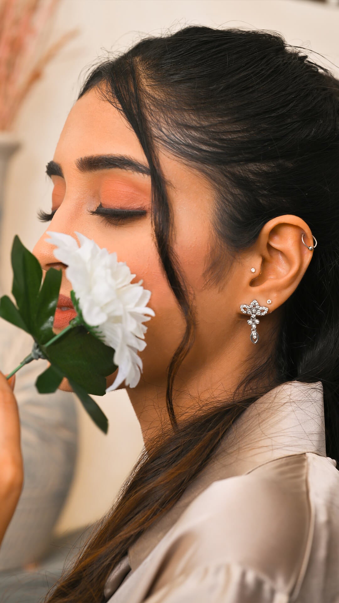 Lotus Drop Earrings