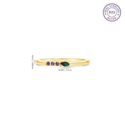 Emerald Minimalist Ring