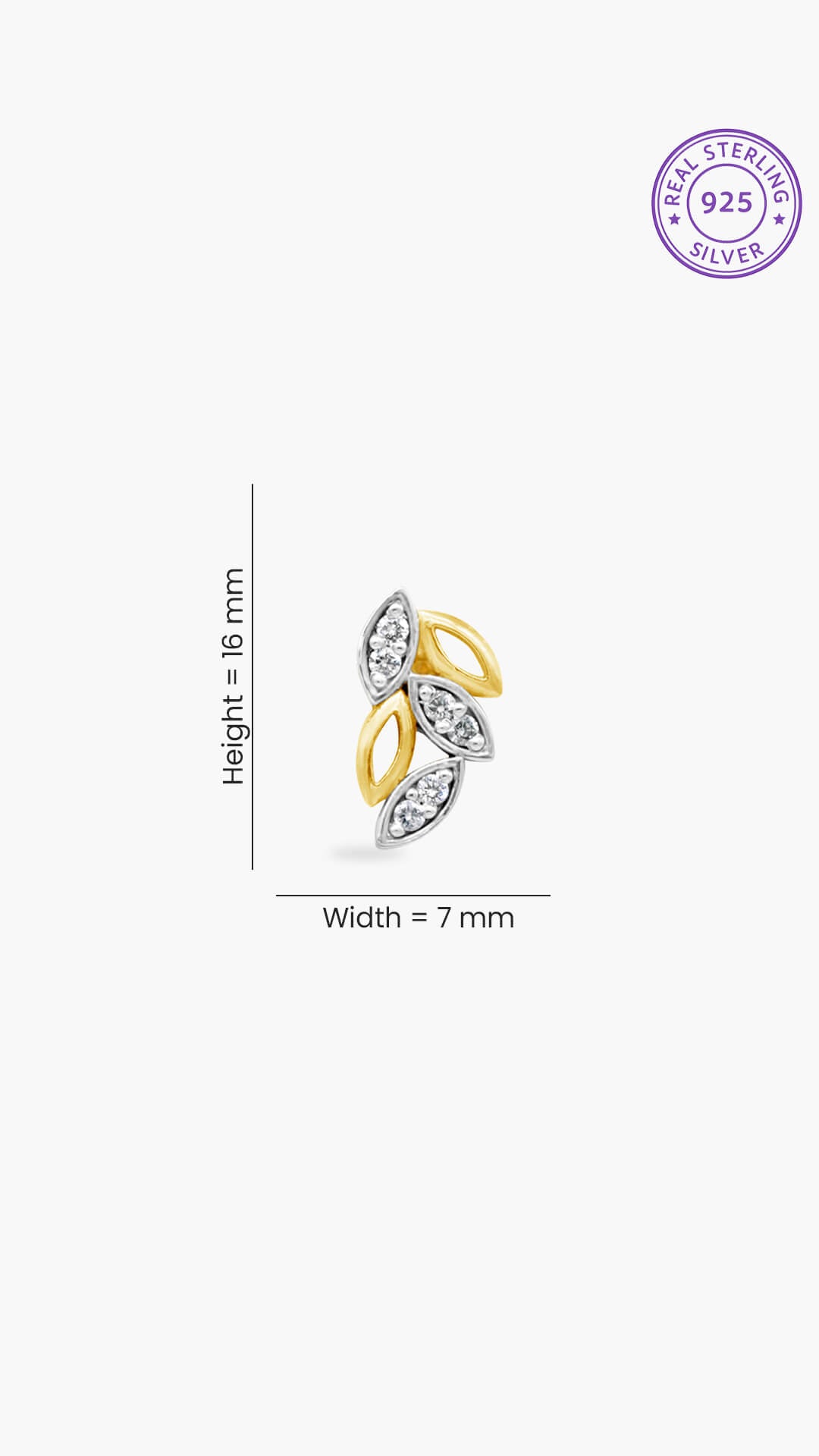 925 Sterling Silver Marquise Zircon Tops for women
