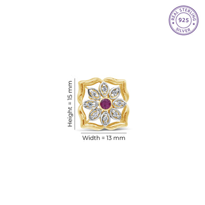 Ruby Centered Flower Tops