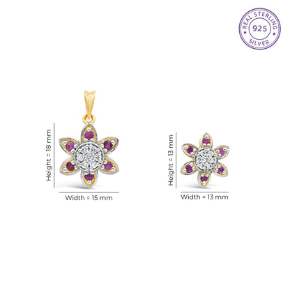 Floral Zircon Set