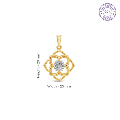 Quatrefoil Flower Pendant