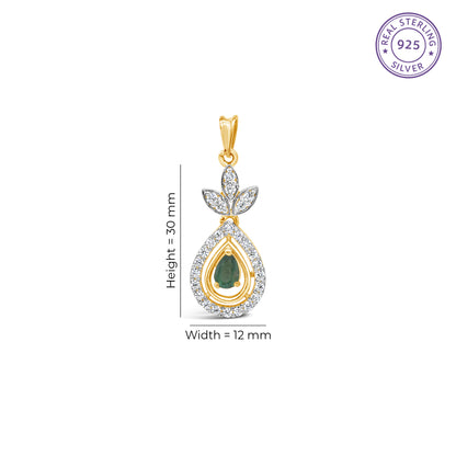 Teardrop Emerald Pendant