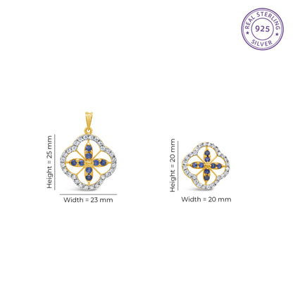 Quatrefoil Sapphire set