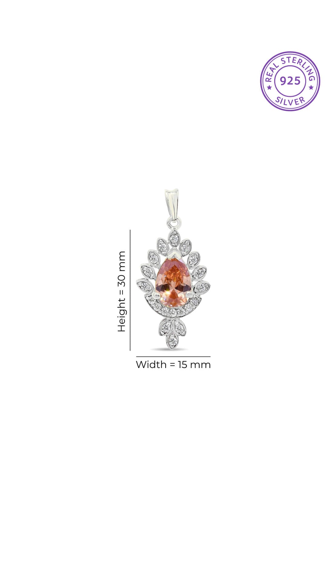 Pear Citrine Pendant