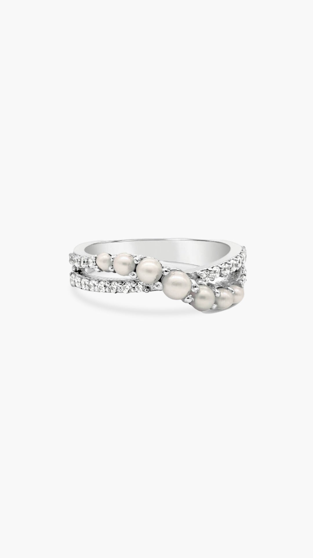 Pearl and Zircon Ring