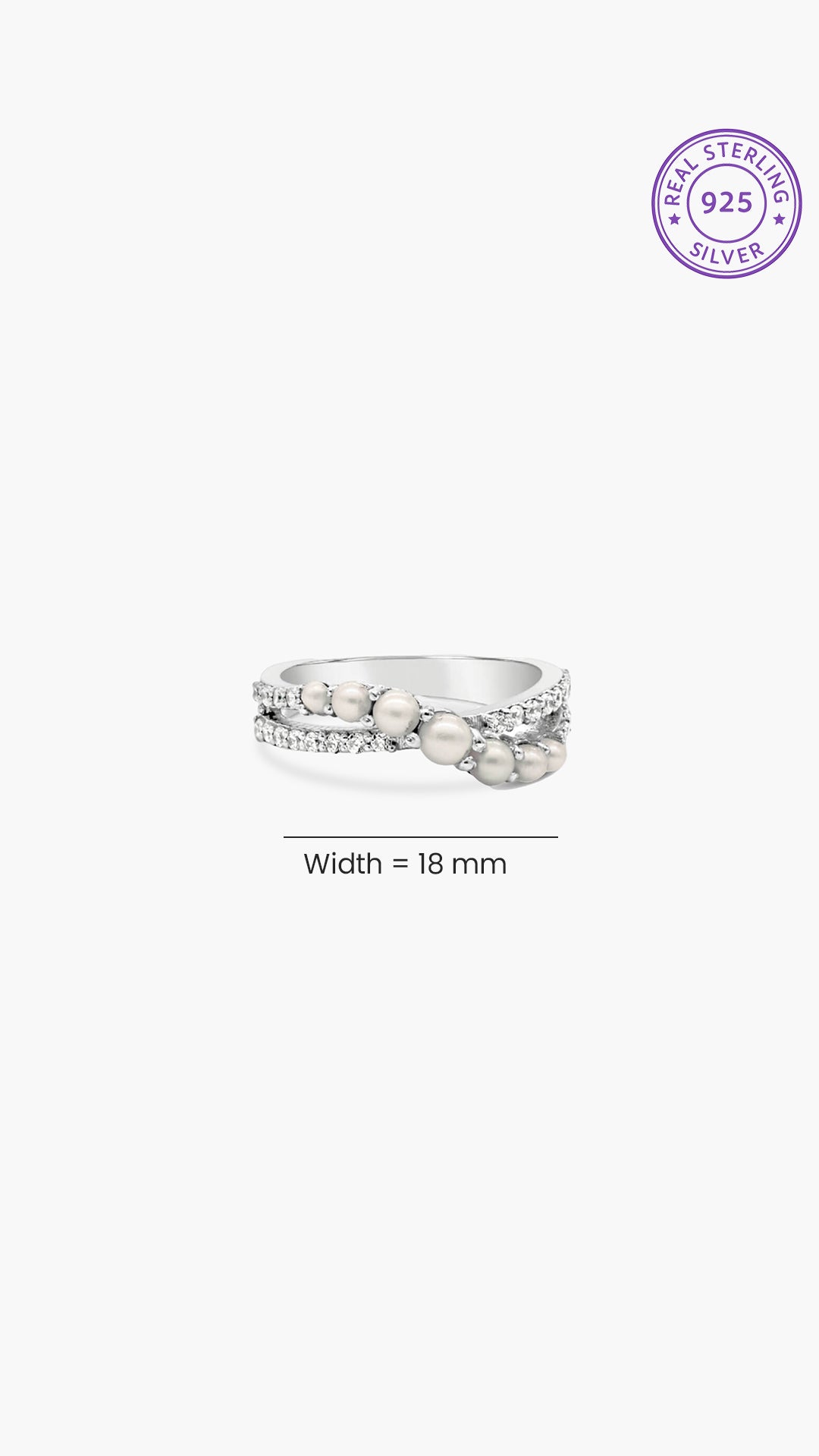 Pearl and Zircon Ring