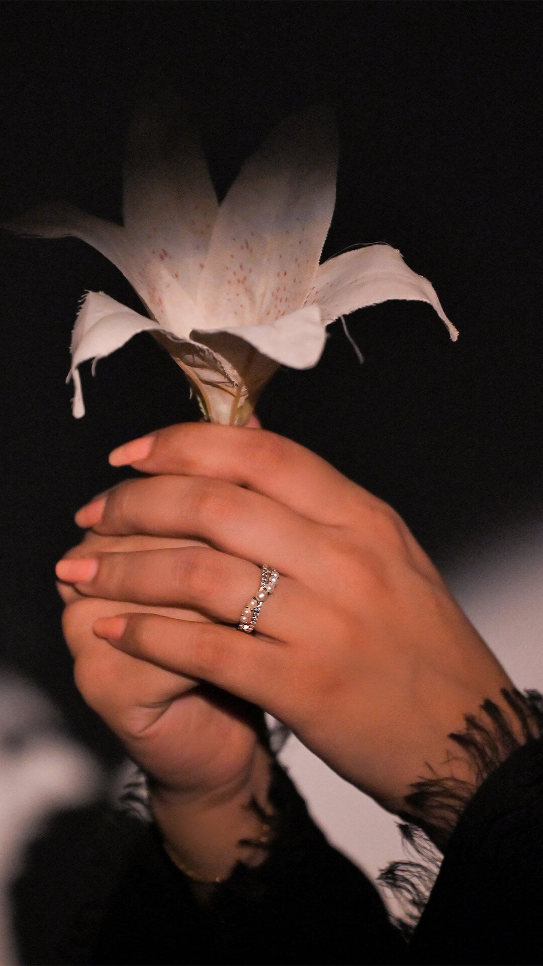 Pearl and Zircon Ring