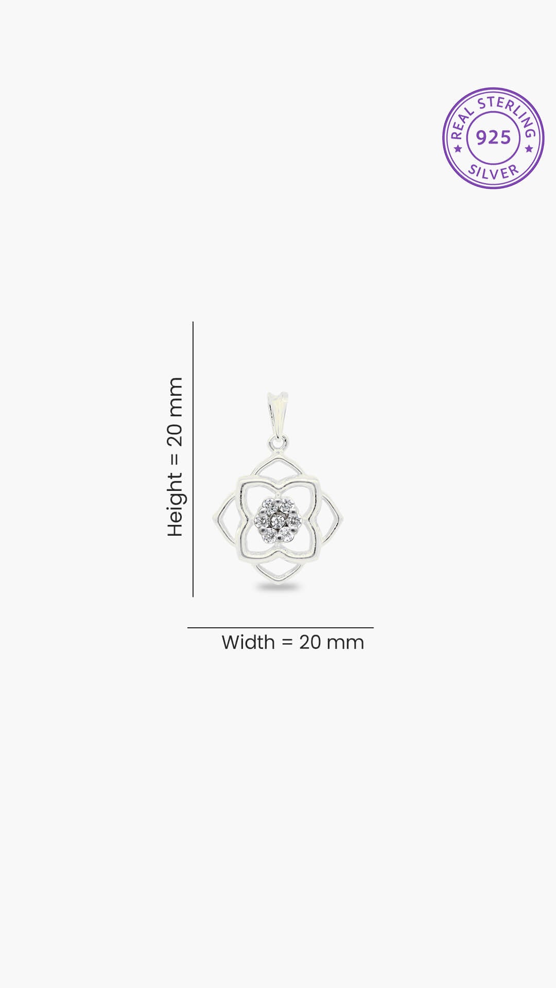 Quatrefoil Flower Pendant