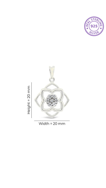 Quatrefoil Flower Pendant