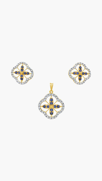 Quatrefoil Sapphire set