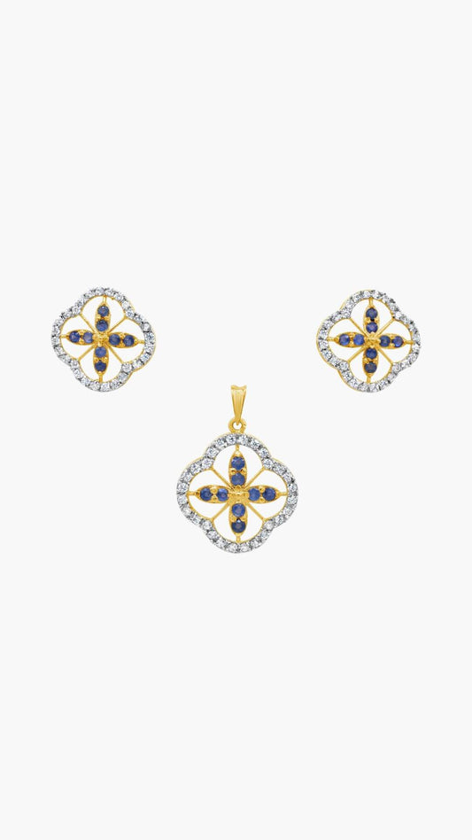 Quatrefoil Sapphire set