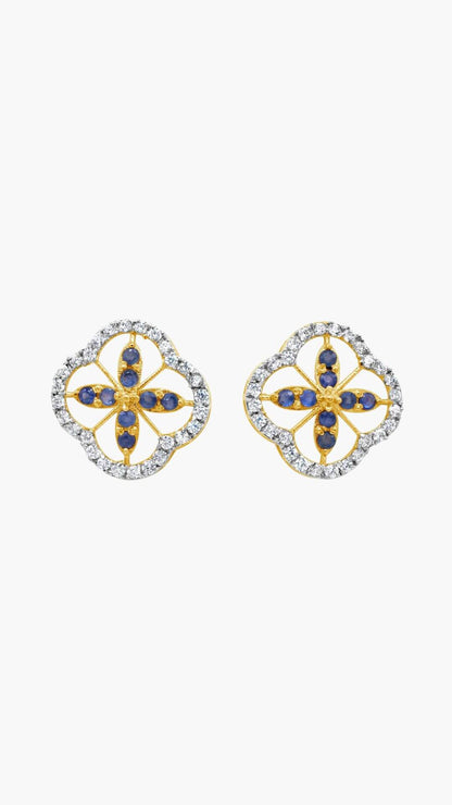 Quatrefoil Sapphire Tops