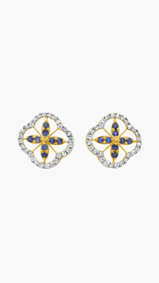 Quatrefoil Sapphire Tops